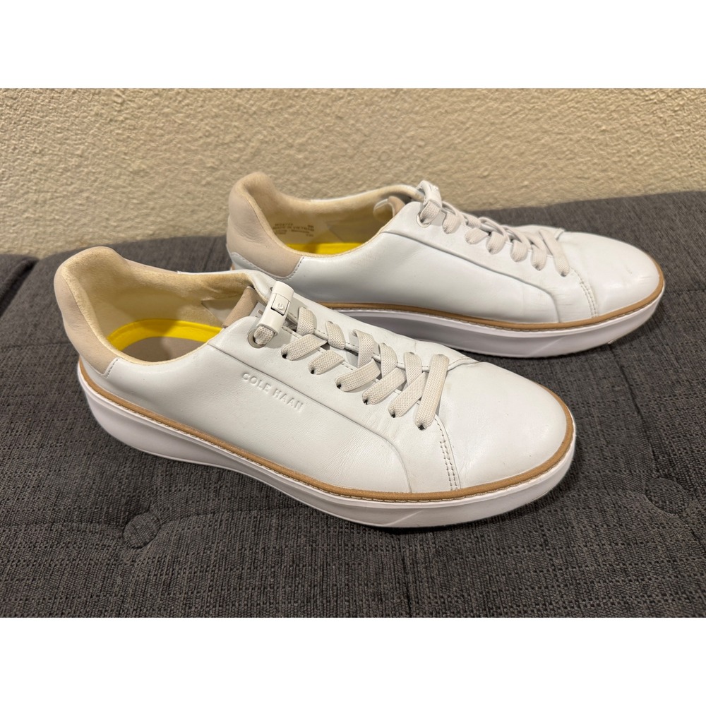 Cole Haan GrandPro Topspin White Leather Sneakers